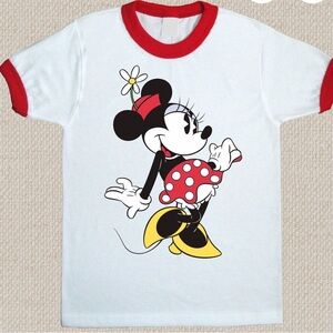 Disney Women’s Minnie Mouse White and Red T-Shirt